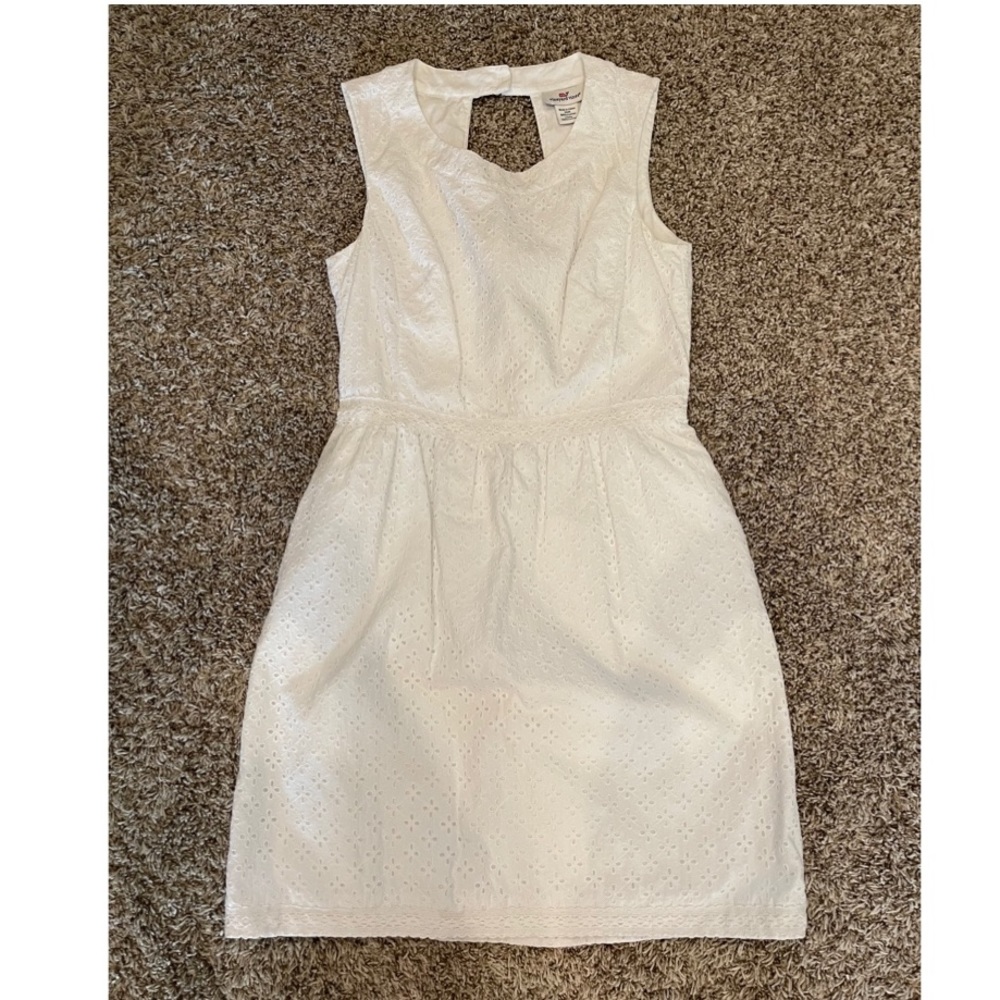 Vineyard Vines Eyelet Trim white dress